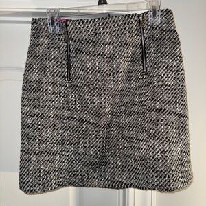 EUC Loft Black and White Tweed Skirt